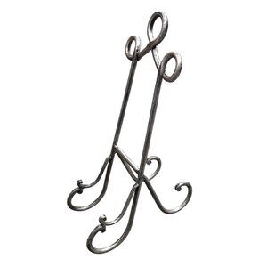 Decorative Metal Easel Stand For Art Photos & Displays - Antique Silver Finish -